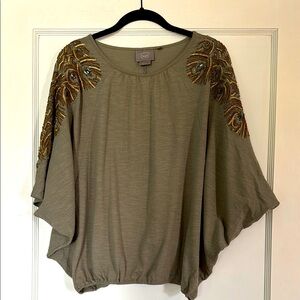 Anthropologie embroidered top